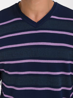 12-951 Джемпер мужской (темно-синий-фиолетовый)