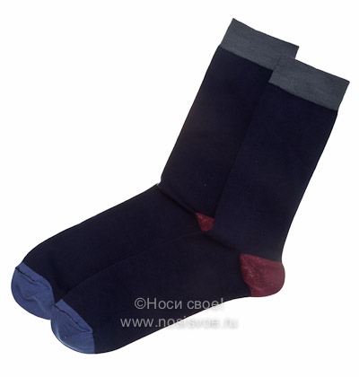 Н409 Мужские носки (темно-синий)