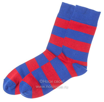 Н457  Мужские носки (красный-синий)